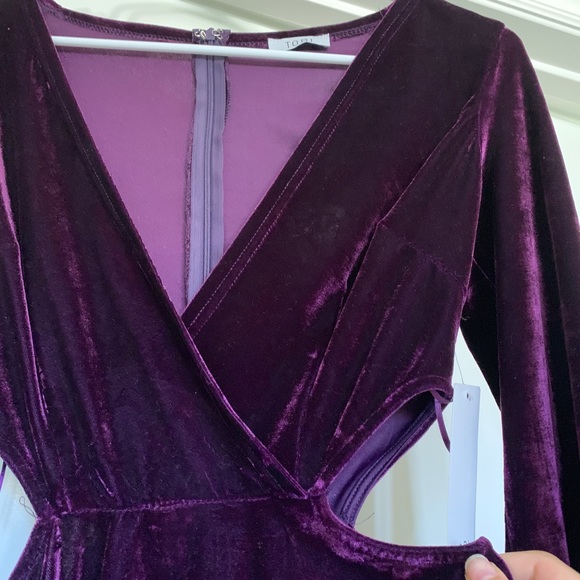 Purple Velvet Dress - Picture 1 of 4